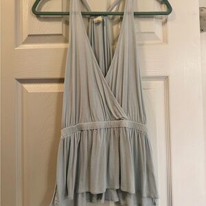 We The Free Soft Blue Halter Top